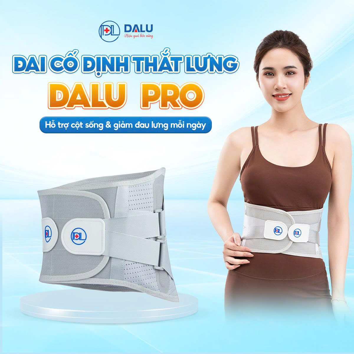 Đai cố định thắt lưng DALU PRO — hỗ trợ cột sống, giảm đau lưng mỗi ngày